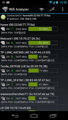Wifi Analyzer Classic - عکس برنامه موبایلی اندروید