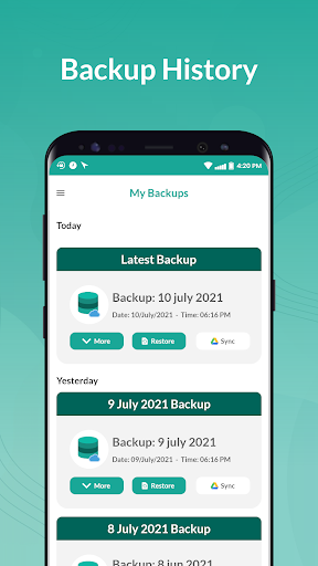 SMS Backup and Restore - Image screenshot of android app