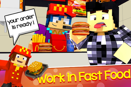 دانلود بازی Fast Food Restaurant Mod for Minecraft PE برای اندروید