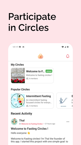 Intermittent Fasting Circles - عکس برنامه موبایلی اندروید