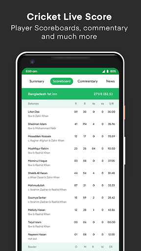 Cricket live line score cheap