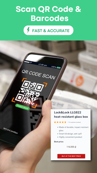 Fast QR & Barcode Scanner - عکس برنامه موبایلی اندروید