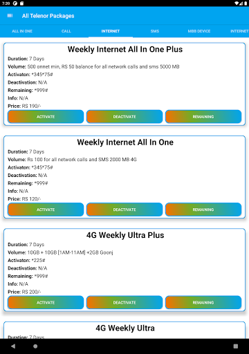 Telenor Packages 2022 - Image screenshot of android app