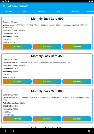 Telenor Packages 2022 - Image screenshot of android app