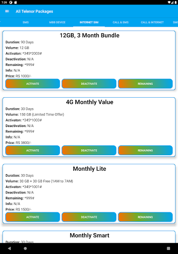 Telenor Packages 2022 - Image screenshot of android app