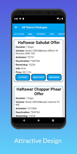 Telenor Packages 2022 - Image screenshot of android app
