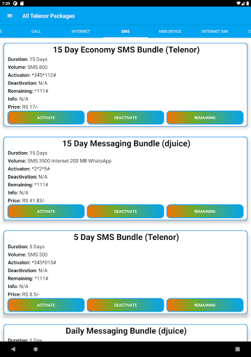 Telenor Packages 2022 - Image screenshot of android app