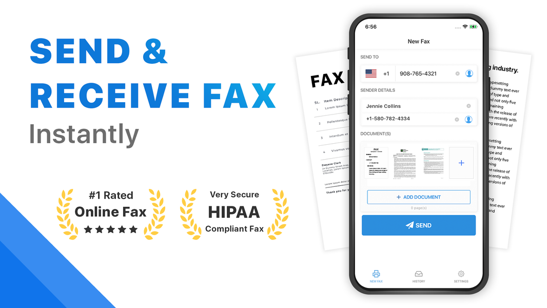 Fax App To Send Documents - عکس برنامه موبایلی اندروید
