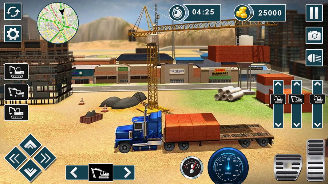 Excavator Truck Driving Game - Gameplay image of android game
