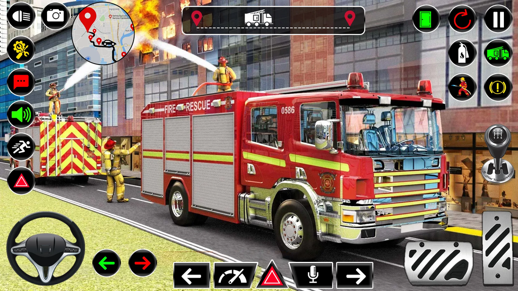 American Fire Truck Simulator - Gameplay image of android game