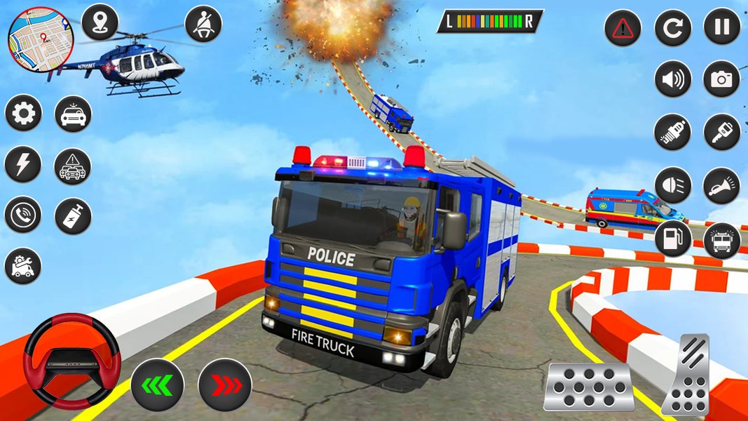 American Fire Truck Stunt Game - عکس بازی موبایلی اندروید