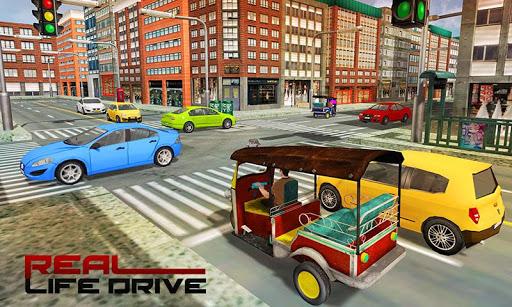 City Taxi Auto Rickshaw Game - Gameplay image of android game