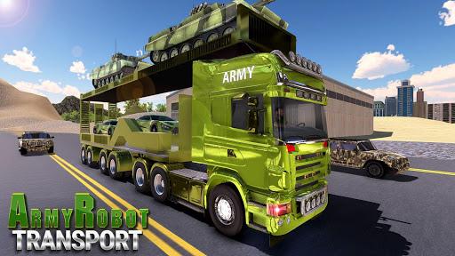 US Army Tank Robot Cargo Plane - Gameplay image of android game