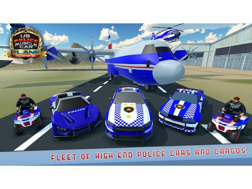 Police Muscle Car Cargo Plane - عکس بازی موبایلی اندروید