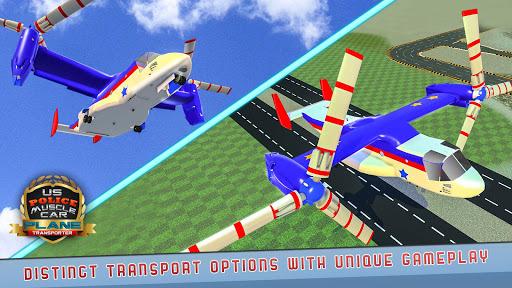 Police Muscle Car Cargo Plane - عکس بازی موبایلی اندروید