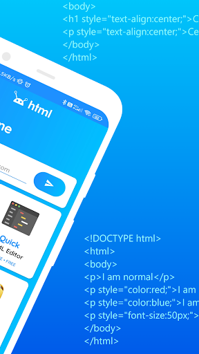 HTML Editor - HTML, CSS & JS - عکس برنامه موبایلی اندروید