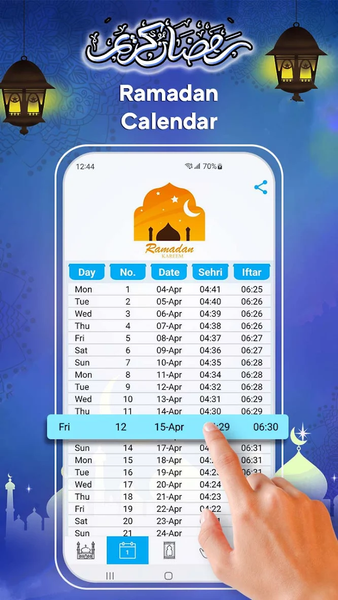 Ramadan Calendar & Time Table - Image screenshot of android app