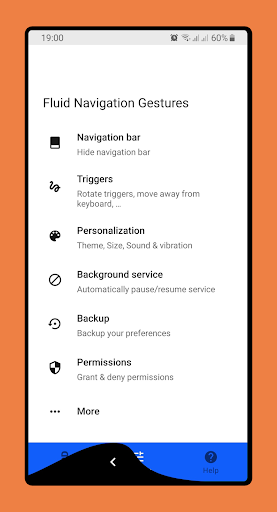 Fluid Navigation Gestures - Image screenshot of android app