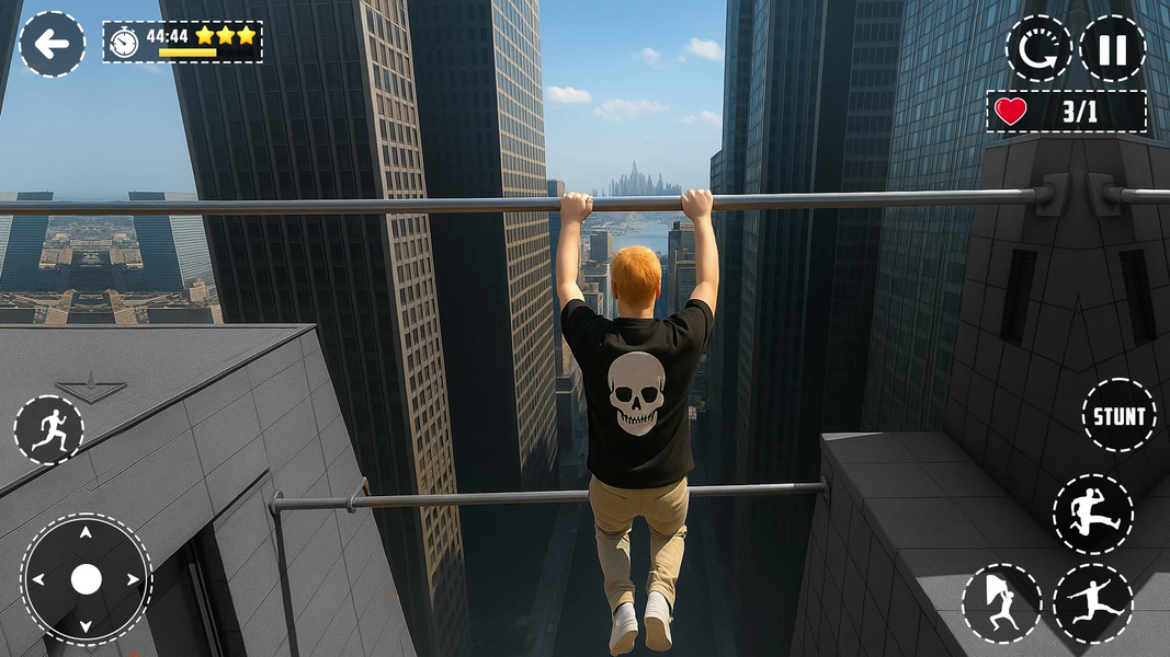 Going Up Rooftop : Parkour Run - Gameplay image of android game