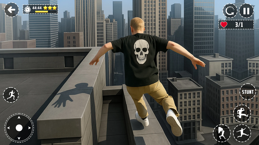 Going Up Rooftop : Parkour Run - Gameplay image of android game