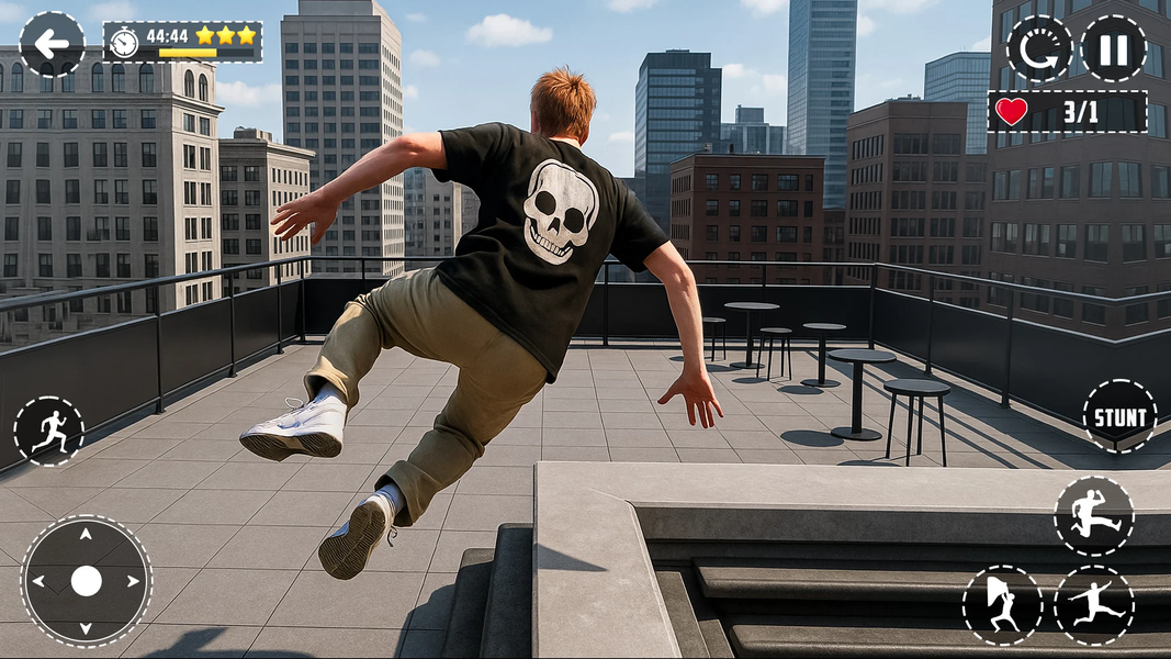 Going Up Rooftop : Parkour Run - Gameplay image of android game