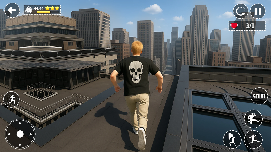 Going Up Rooftop : Parkour Run - Gameplay image of android game