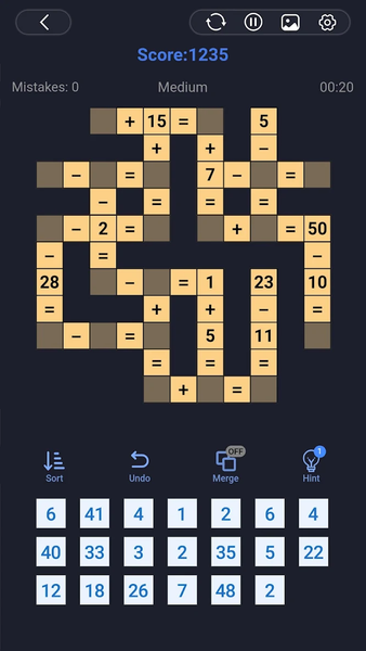 Cross Number - Math Puzzle - عکس بازی موبایلی اندروید