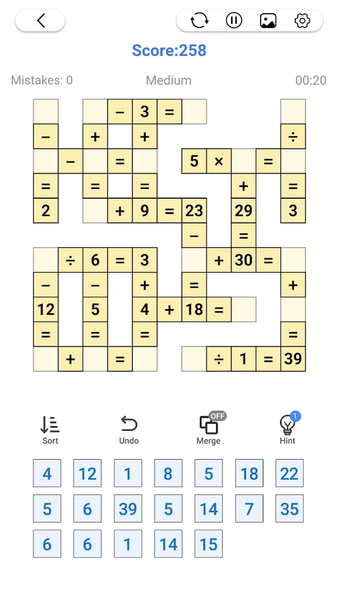 Cross Number - Math Puzzle - عکس بازی موبایلی اندروید