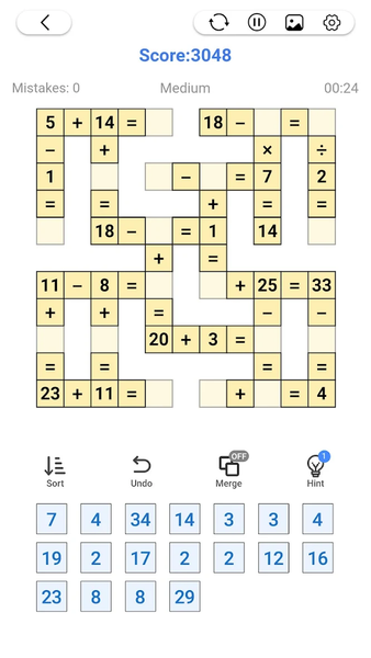 Cross Number - Math Puzzle - عکس بازی موبایلی اندروید