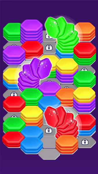 Hexa Sorting Puzzle - Gameplay image of android game