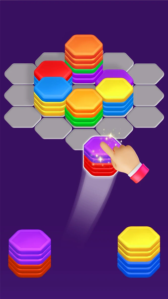 Hexa Sorting Puzzle - Gameplay image of android game