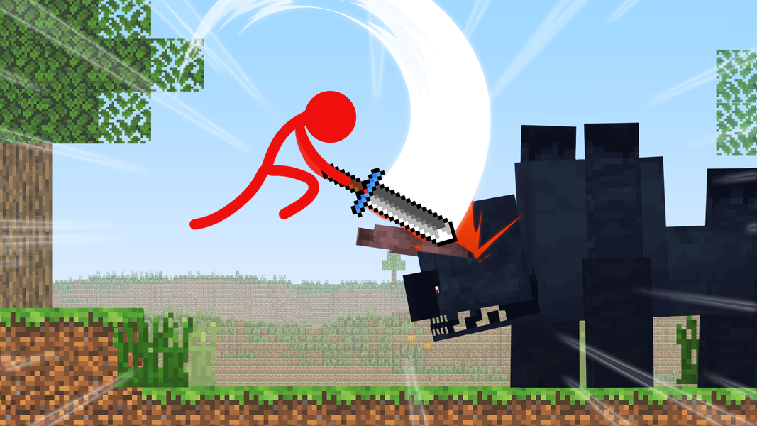 Stickman VS Monsters - Gameplay image of android game
