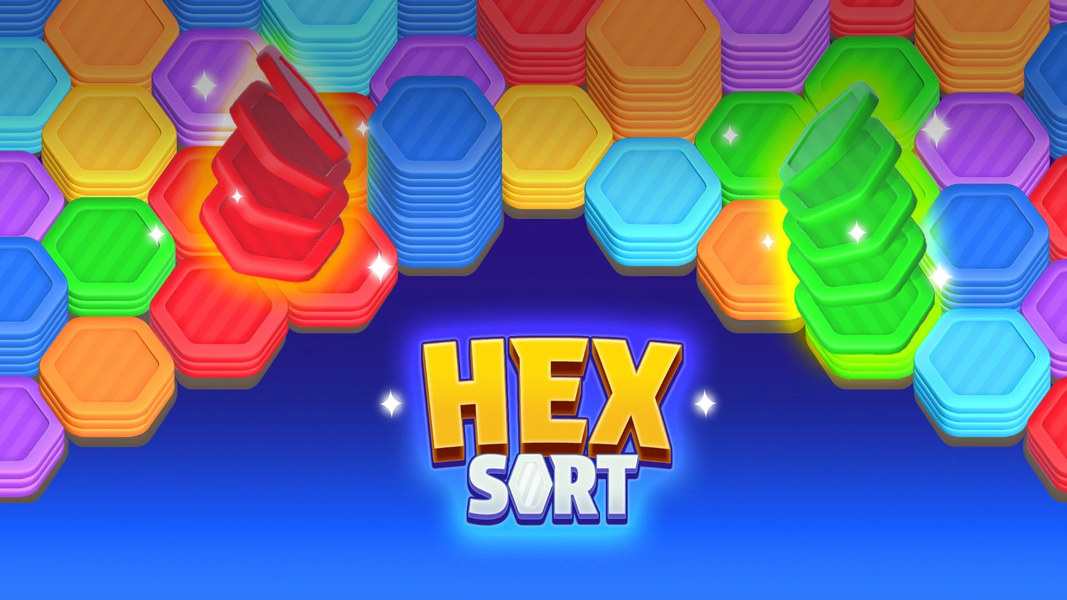 Hexa Stack: Sorting Puzzle - Gameplay image of android game