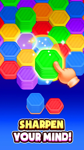 Hexa Stack: Sorting Puzzle - Gameplay image of android game