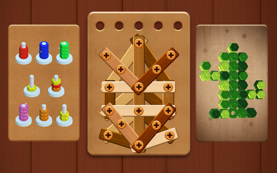 Nuts & Bolts: Screw & Sort - عکس بازی موبایلی اندروید