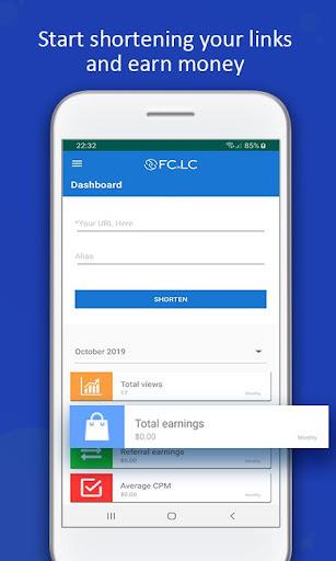 FC.LC Make Money URL Shortener - عکس برنامه موبایلی اندروید