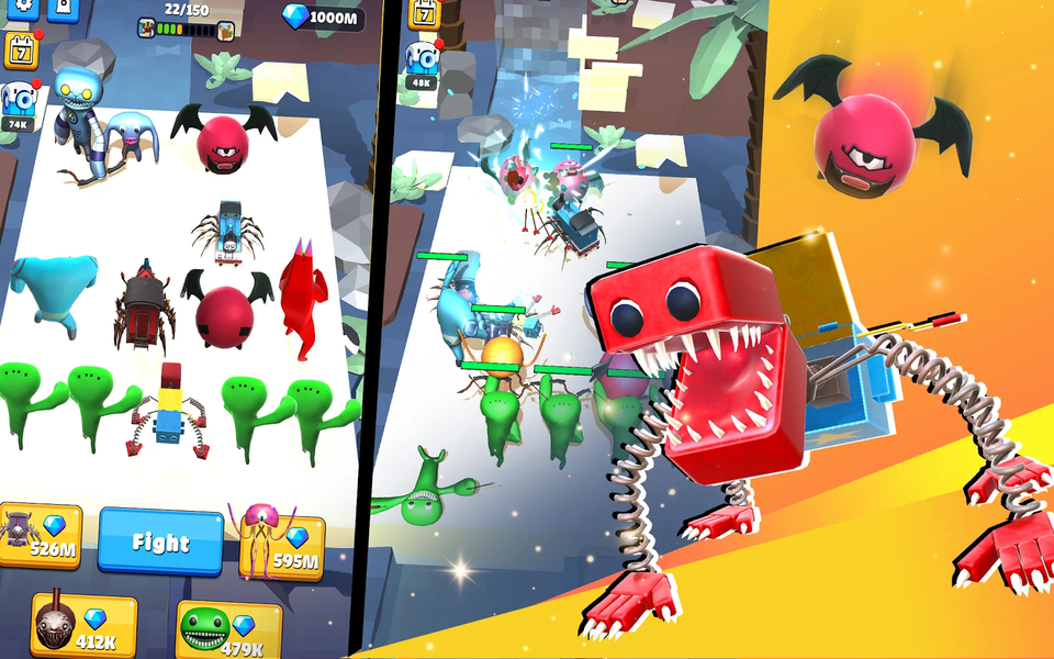 Merge Banben Horror Battle - Gameplay image of android game