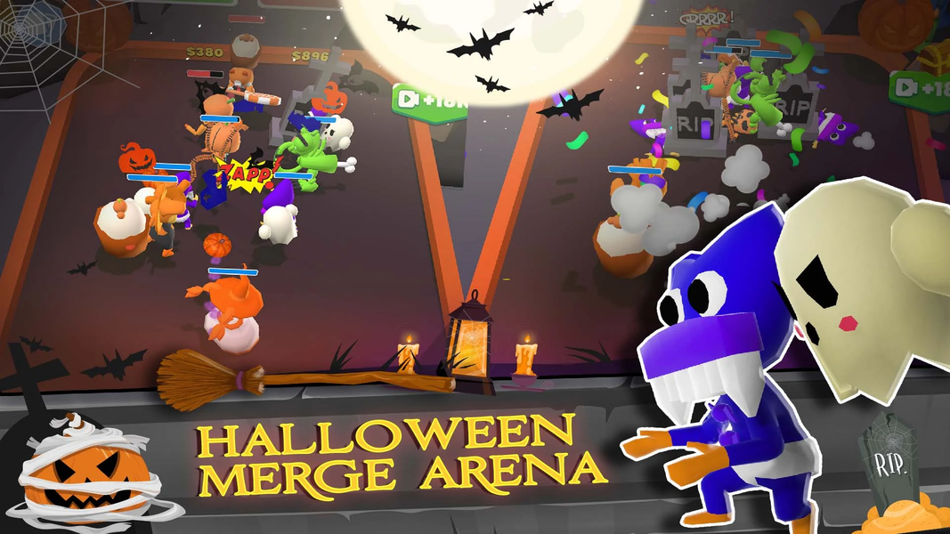Merge Battle: Blue Monster - Gameplay image of android game