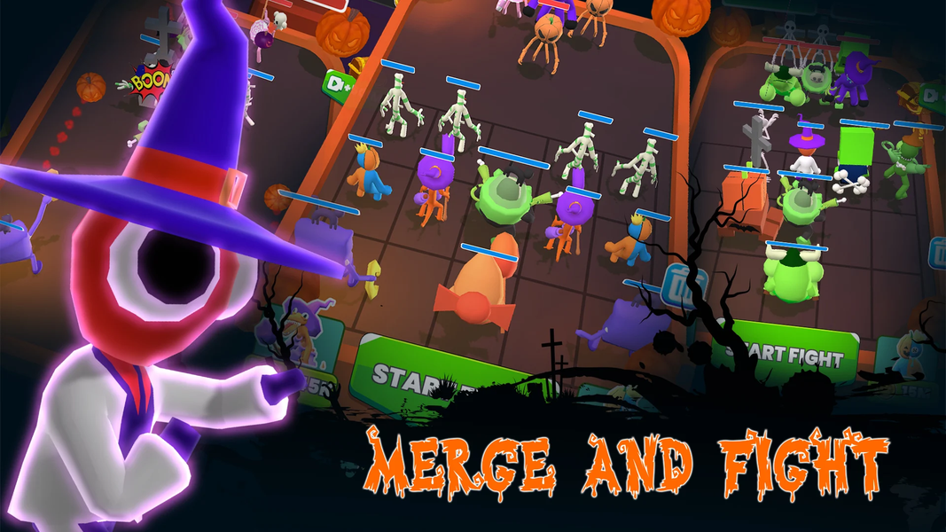 Rainbow Friend: Merge & Fight - Gameplay image of android game
