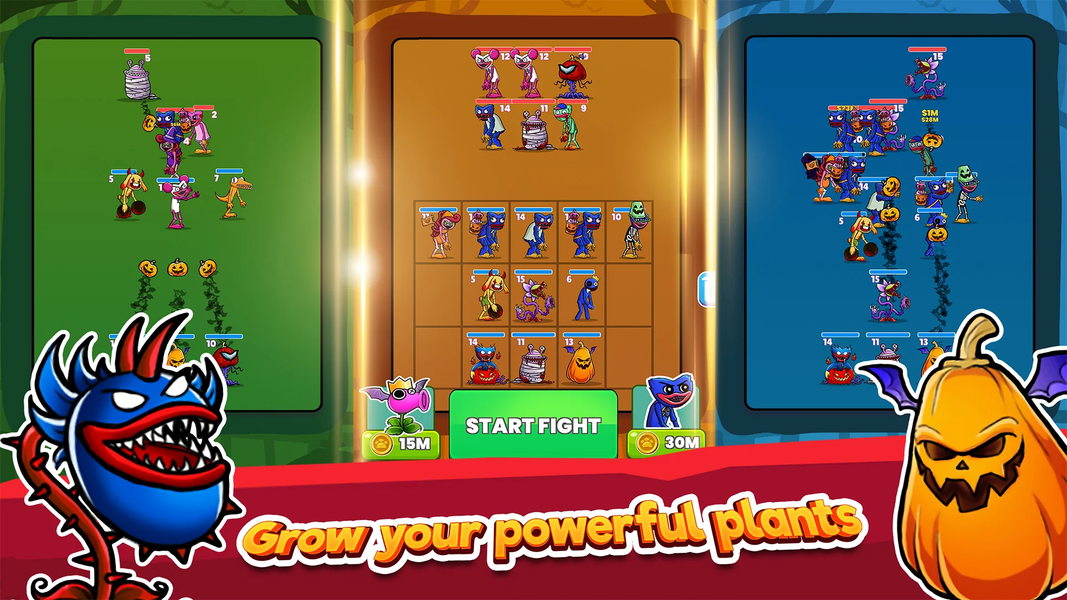 Zombie Survival: Merge Plants - Gameplay image of android game