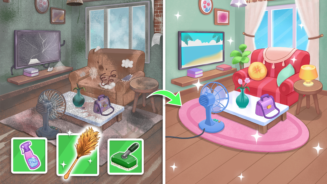 Housify: Cleaning ASMR - Gameplay image of android game