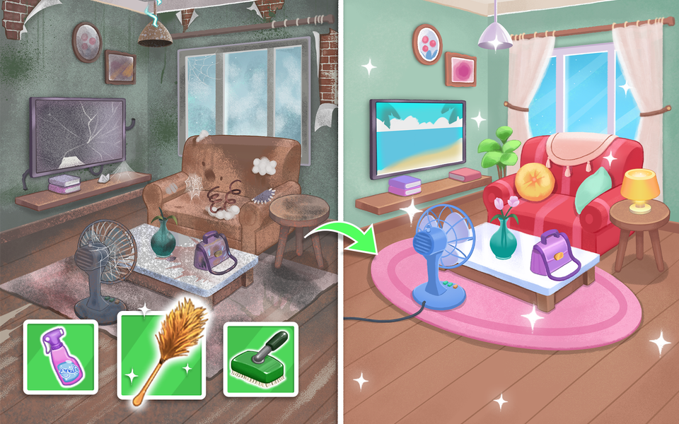 Housify: Cleaning ASMR - Gameplay image of android game