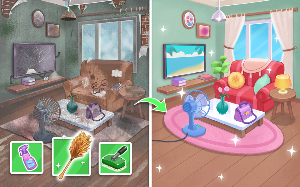 Housify: Cleaning ASMR - Gameplay image of android game