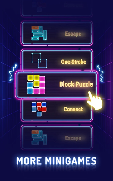 2 Player Glow Minigames - Gameplay image of android game