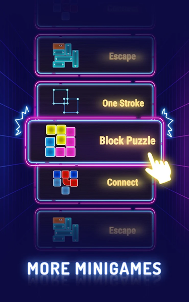 2 Player Glow Minigames - Gameplay image of android game