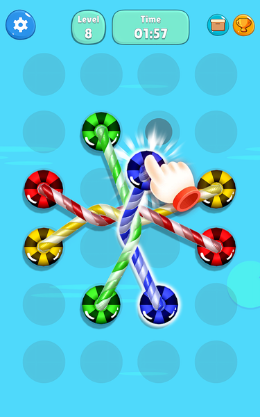 Tangled Line-Knot Untie Puzzle - Gameplay image of android game