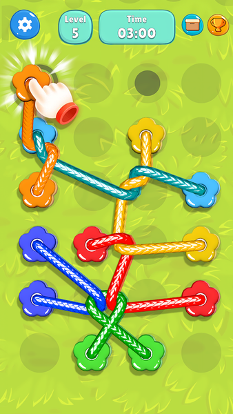 Tangled Line-Knot Untie Puzzle - Gameplay image of android game