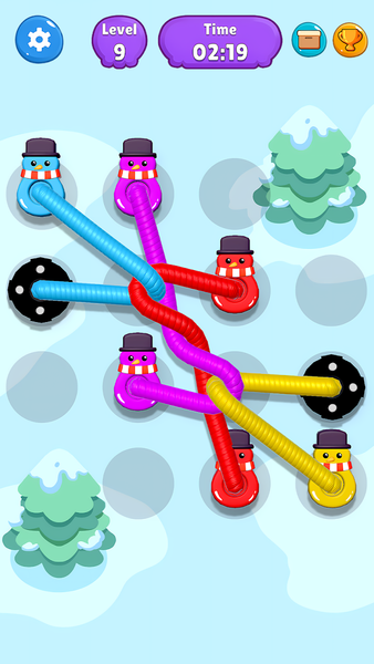 Tangled Line-Knot Untie Puzzle - Gameplay image of android game