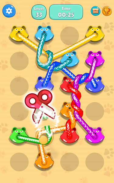 Tangled Line-Knot Untie Puzzle - Gameplay image of android game