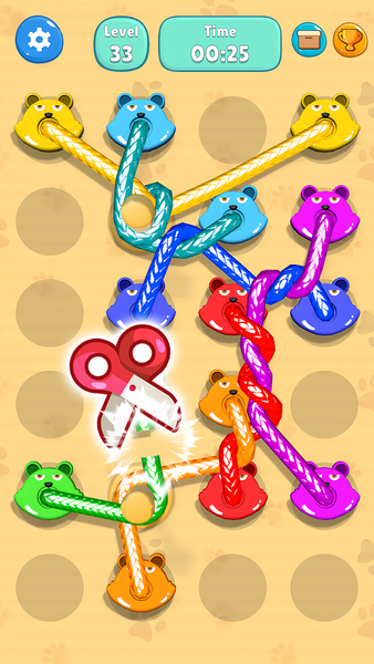 Tangled Line-Knot Untie Puzzle - Gameplay image of android game